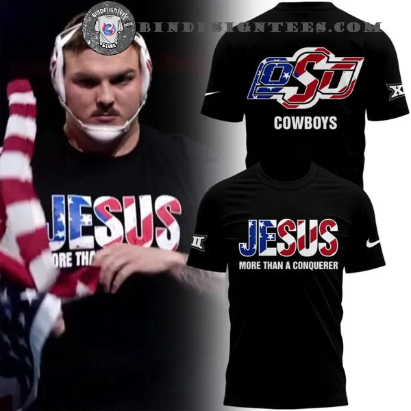 Wyatt Hendrickson OSU Cowboy Wrestling Jesus More Than A Conquerer Hoodie