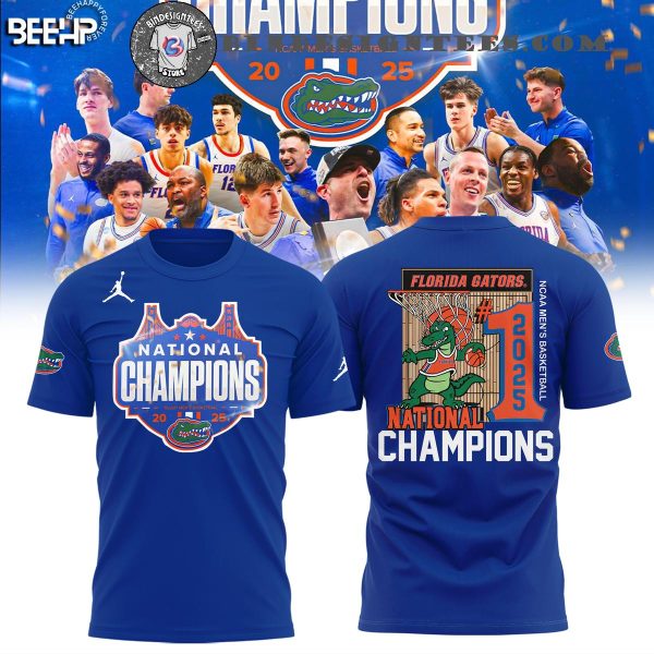 Florida Gators 2025 NCAA Men’s Basketball National Champions 3D T-Shirt