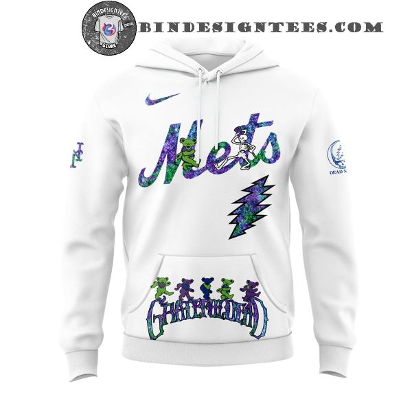 New York Mets x Grateful Dead Night 2025 White Limited Edition Hoodie Longpants Cap