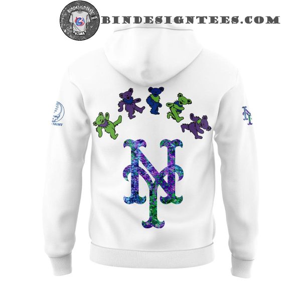 New York Mets x Grateful Dead Night 2025 White Limited Edition Hoodie Longpants Cap
