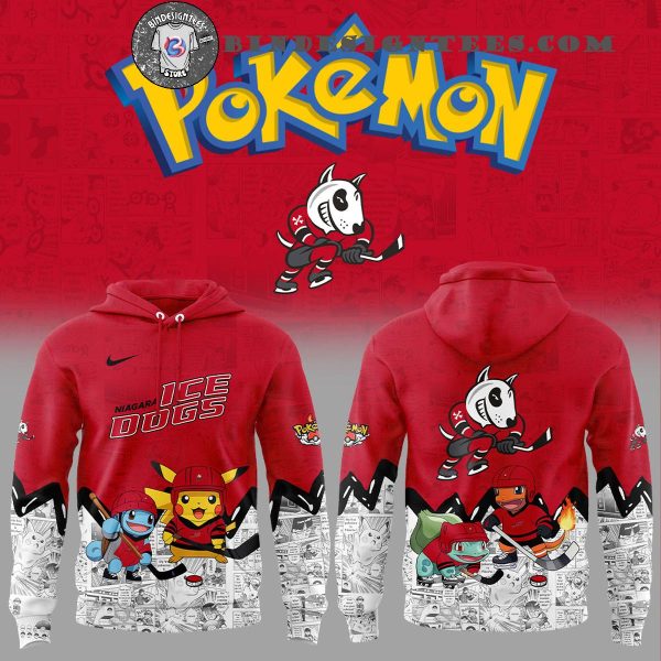 Niagara IceDogs x Pokemon For Fans 2025 Special New Hoodie Longpants Cap