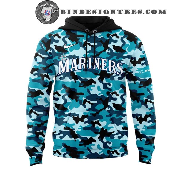 Seattle Mariners Salute MLB x Armed Forces Night Camo Hoodie Longpants Cap