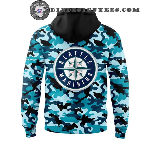 Seattle Mariners Salute MLB x Armed Forces Night Camo Hoodie Longpants Cap