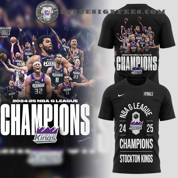 Stockton Kings NBA 2024-25 G League Champions T-Shirt