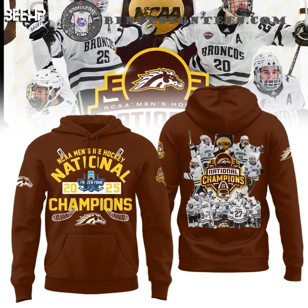Western Michigan Broncos Summit Sportswear National Mens Hockey Champions 2025 Hoodie